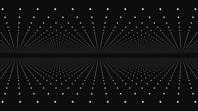 Abstract background with animation moving of dots. Magic flickering dots or glowing flying points