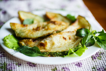 fried zucchini seasoned with dill