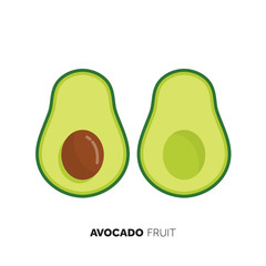 Avocado fruit half icon