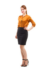 Fototapeta premium Full length portrait of a confident young female