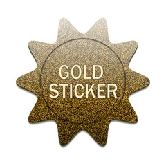 Gold stamp. Luxury golden vintage border.