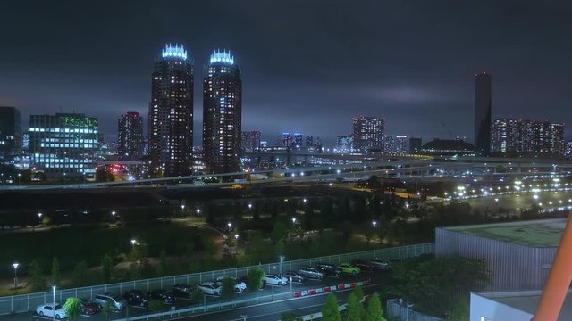 Tokyo skyline at night - TOKYO / JAPAN - JUNE 12, 2018