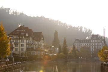 Fototapeta premium the lake of Thun, Switzerland