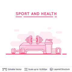 Sport and fitness background.