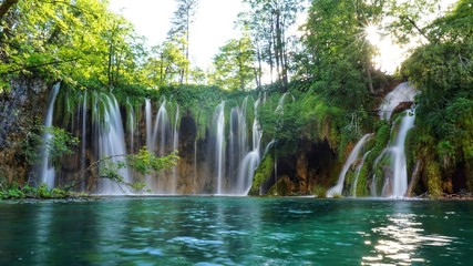 Wasserfall bei den Plitwitzer Seen in Kroartien