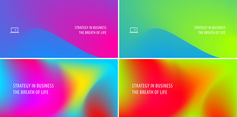 Abstract design of colourful flow vector elements for modern background with fluid gradient shapes for business branding finance