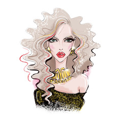 Aries. Zodiac Girls Illustrations.