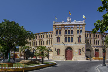 Fototapeta na wymiar Entrada de la Plaza de Toros El Puerto de Santa Maria en Cadiz