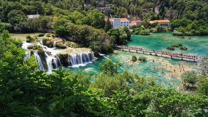 Wasserlall - Fluss Krka in Kroatien
