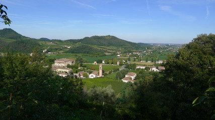 Fototapeta premium View of the Villa dei Vescovi and Luvigliano church