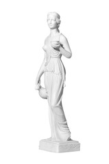 statue woman on a white background