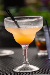 Large Margarita at an Outdoor Cafe