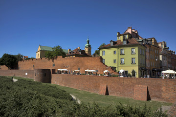 Fototapeta na wymiar Castle square in Warsaw old town, Poland