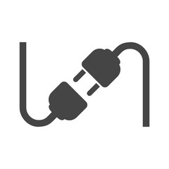Connect electric plug together icon