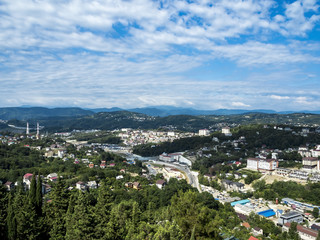Sightseeing tower on the city of Sochi