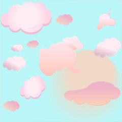 pink clouds animals