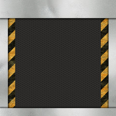 Metal banner with carbon background