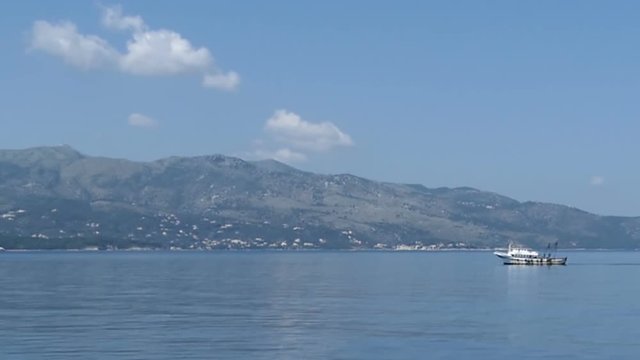Pantokrator mountains at Corfu Island (Greece).
