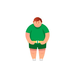 Fat man. Cartoon vector illustration. 