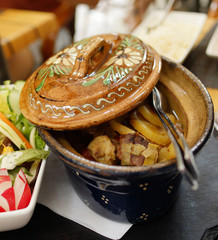 Baeckeoffe - bake oven - typical dish in the French region of Alsace.