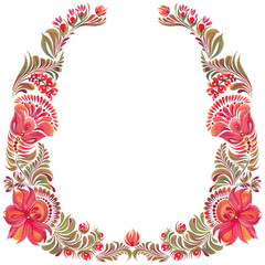frame with ornament in folk style