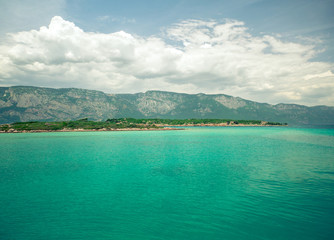 View from the shore to the sea