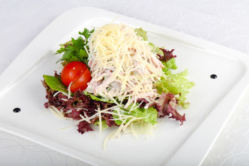Salad with ham