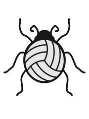 handball sport verein netz ball marienkäfer klein süß niedlich rot punkte schwarz krabbeln frühling