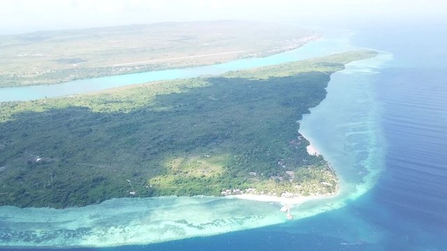 Aerial View of Wakatobi Dive Resort and Tropical Island, Indonesia