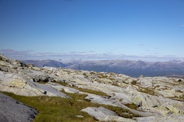 Hike to mount Lysingen  in Nordland county Northern Norway