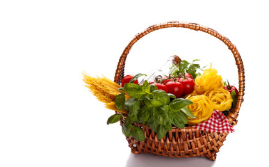 Fototapeta na wymiar Italian pasta ingredients