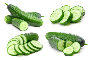 Cucumber collection isolated