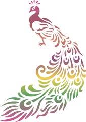 peacock stencils art