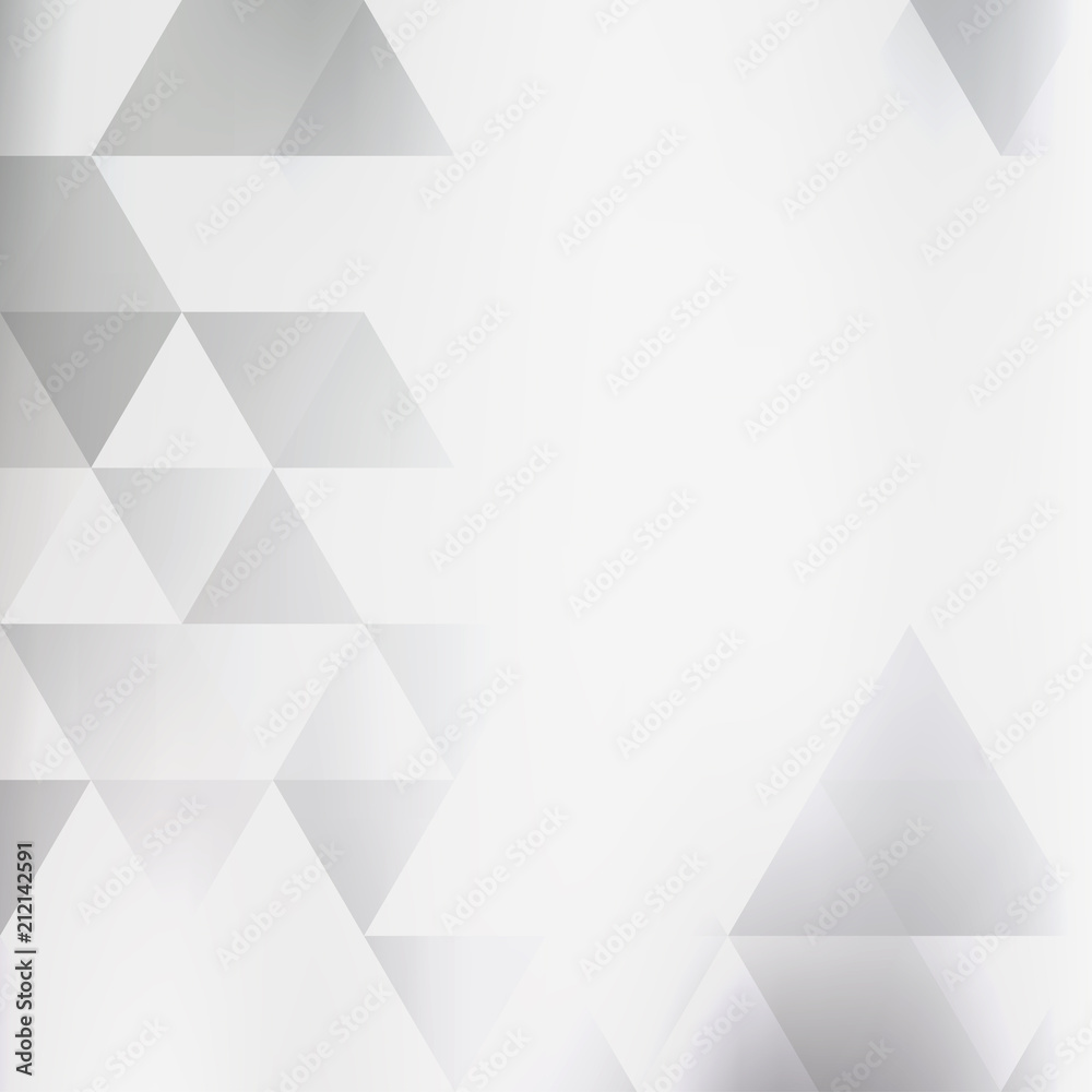 Poster Abstract soft background with gray triangles on a white. Black-and-white vector graphic pattern
