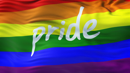 LGBT PRIDE Realistic Waving Flag Background