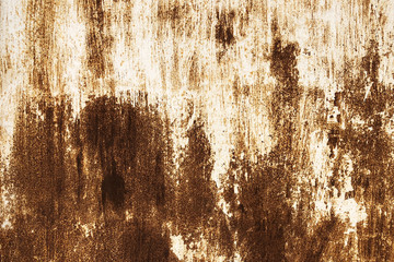 Fototapeta premium Iron red and white rusty wall. Textural background. wallpaper