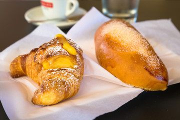 Morning brioches in Italy