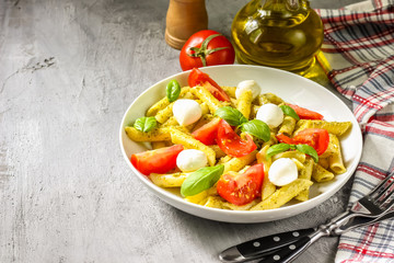 Farfalle Pasta - Caprese salad with tomato, mozzarella and basil