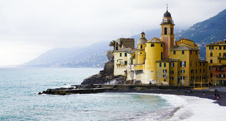 Naklejka premium small seaside village