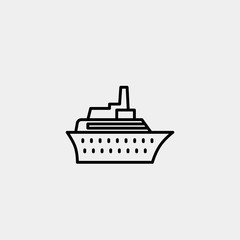 Obraz premium Cruise vector icon, Ship icon, Travel vector