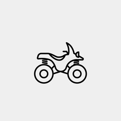 Modern line motorcycle vector icon