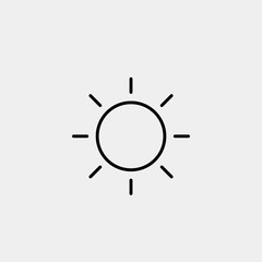 Modern line sun vector icon