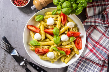 Farfalle Pasta - Caprese salad with tomato, mozzarella and basil