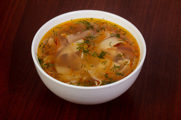 Chicken soup with noodle