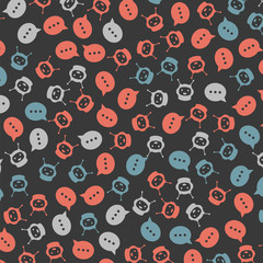 Generative random pattern with chatbot and bubbles