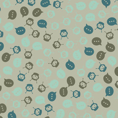 Generative random pattern with chatbot and bubbles