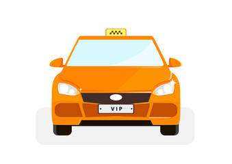 Vip taxi illustration with red point in flat style. Vector illustration design.