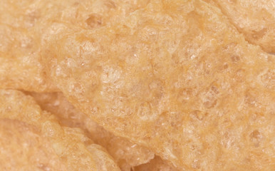 A Macro View of a Crunchy Pork Rind