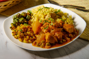 Indian Chicken Curry Dinner