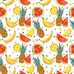 Seamless summer watermelon abstract pattern